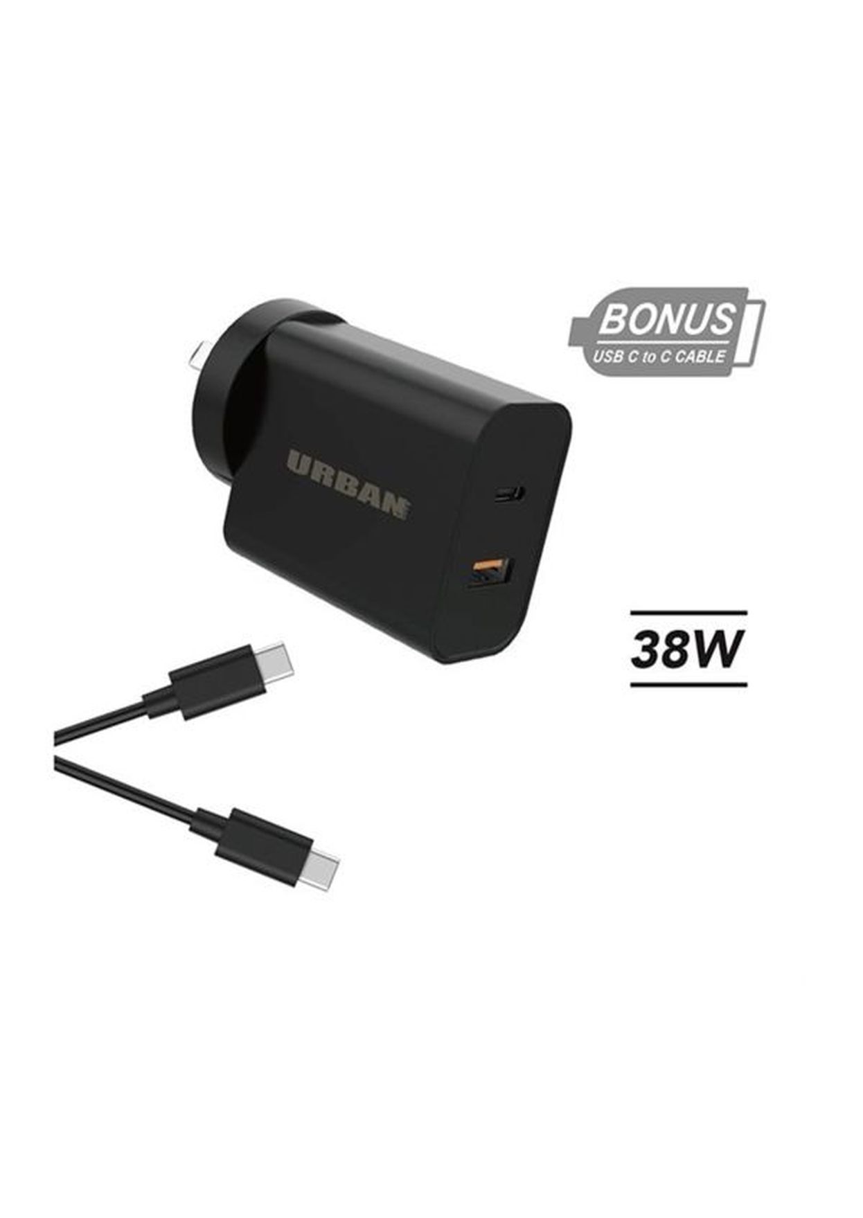 Urban 38W PD AC Charger 1m C Cable